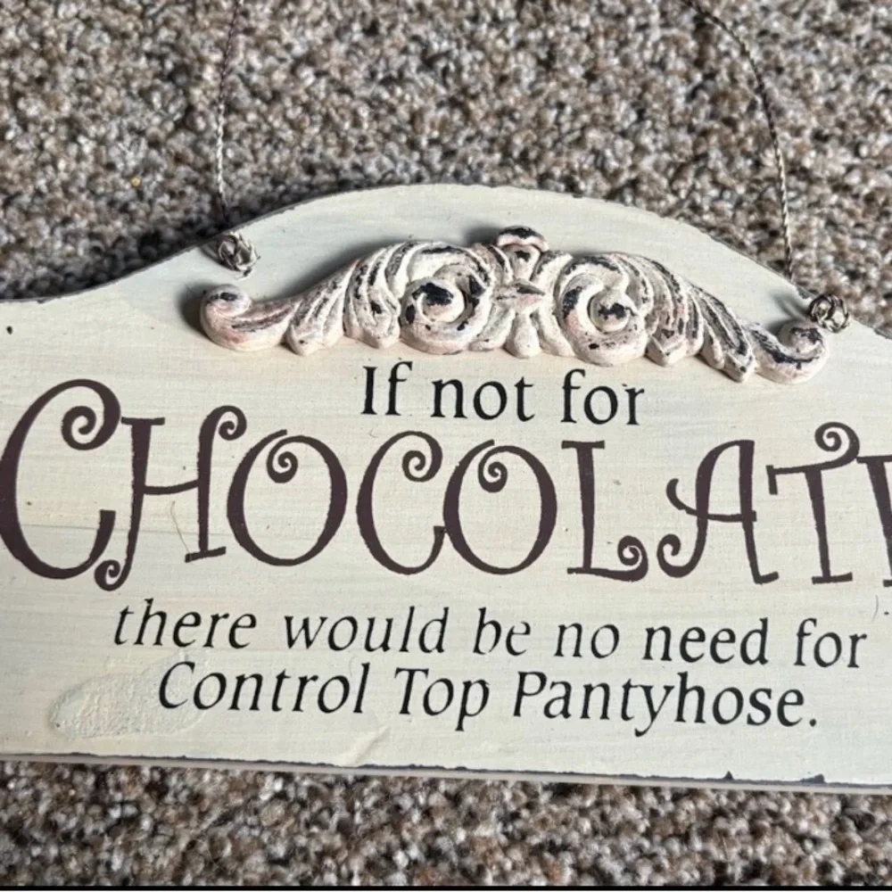 Chocolate-Themed Wall Hanging Decor lot of 2